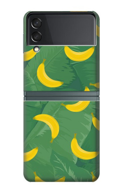 S3286 Banana Fruit Pattern Case For Samsung Galaxy Z Flip 3 5G