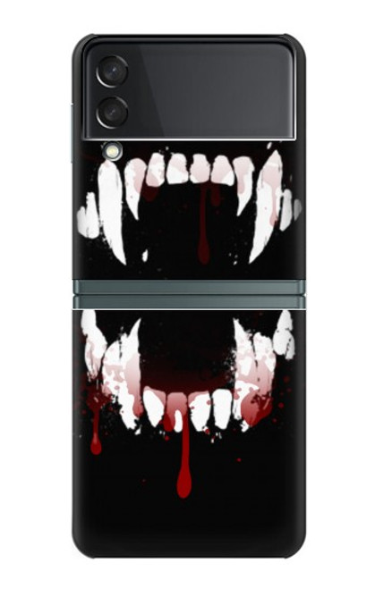S3527 Vampire Teeth Bloodstain Case For Samsung Galaxy Z Flip 3 5G