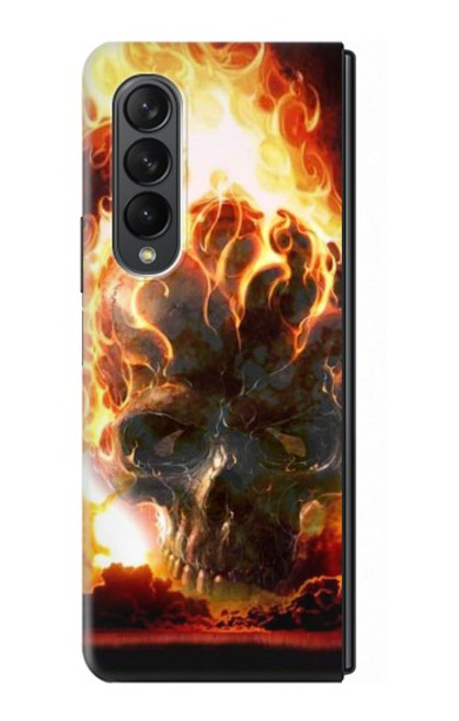 S0863 Hell Fire Skull Case For Samsung Galaxy Z Fold 3 5G