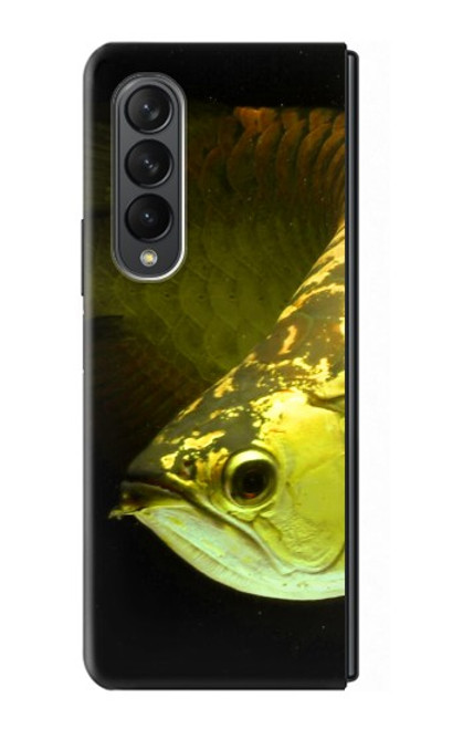 S1021 Gold Arowana Fish Case For Samsung Galaxy Z Fold 3 5G
