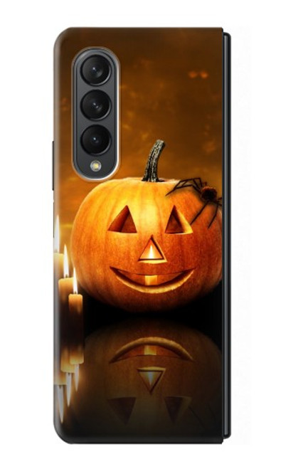 S1083 Pumpkin Spider Candles Halloween Case For Samsung Galaxy Z Fold 3 5G