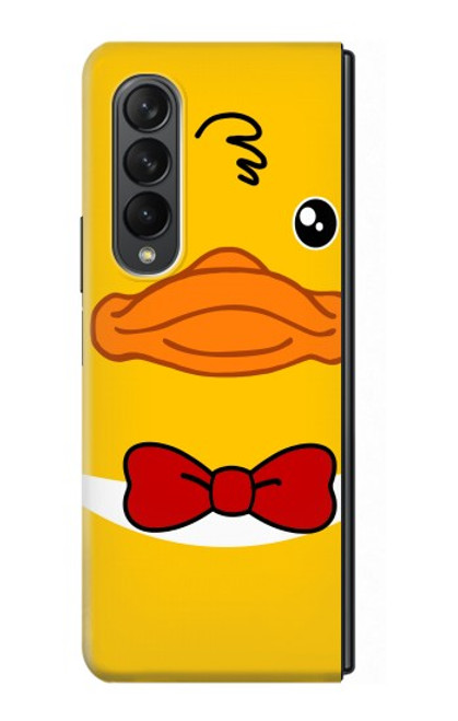 S2760 Yellow Duck Tuxedo Cartoon Case For Samsung Galaxy Z Fold 3 5G