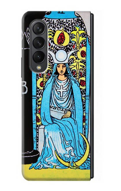 S2837 The High Priestess Vintage Tarot Card Case For Samsung Galaxy Z Fold 3 5G