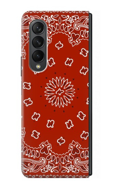 S3355 Bandana Red Pattern Case For Samsung Galaxy Z Fold 3 5G