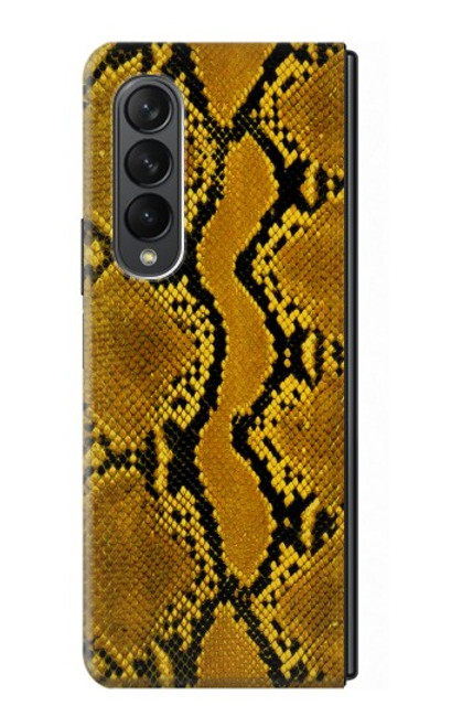 S3365 Yellow Python Skin Graphic Print Case For Samsung Galaxy Z Fold 3 5G