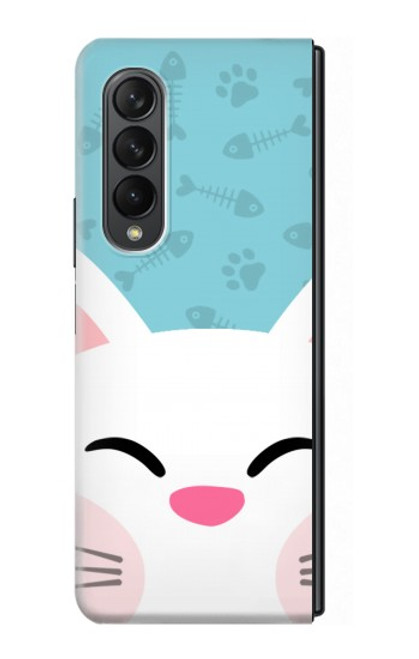 S3542 Cute Cat Cartoon Case For Samsung Galaxy Z Fold 3 5G