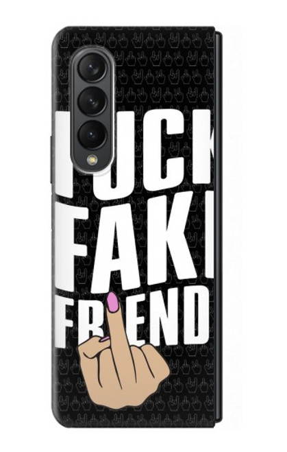 S3598 Middle Finger Fuck Fake Friend Case For Samsung Galaxy Z Fold 3 5G