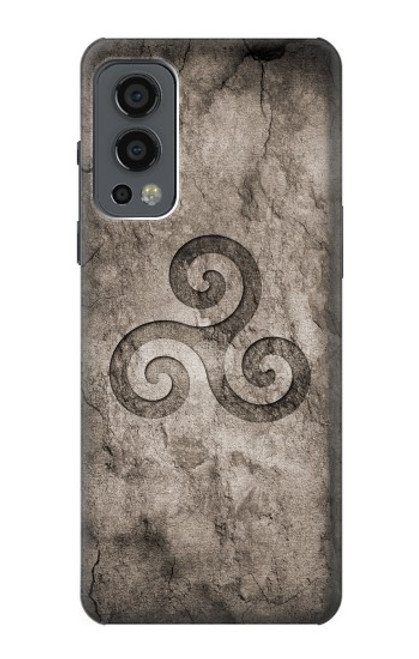 S2892 Triskele Symbol Stone Texture Case For OnePlus Nord 2 5G