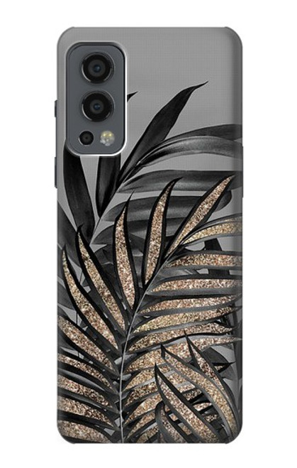 S3692 Gray Black Palm Leaves Case For OnePlus Nord 2 5G