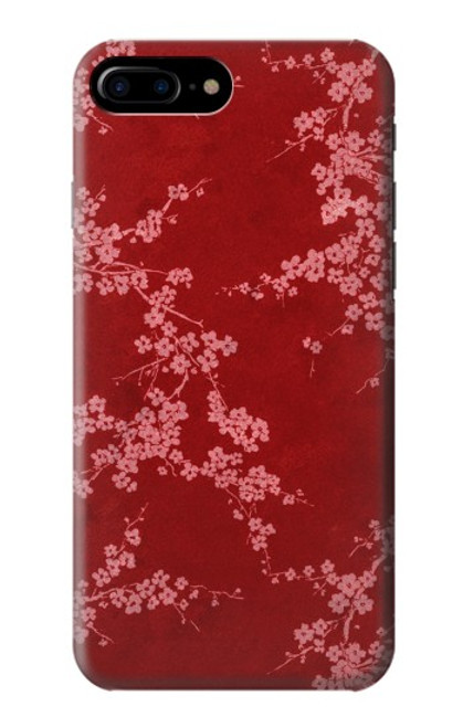 S3817 Red Floral Cherry blossom Pattern Case For iPhone 7 Plus, iPhone 8 Plus