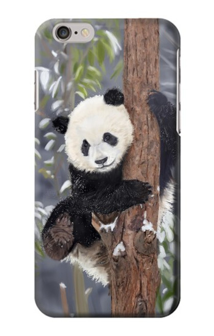 S3793 Cute Baby Panda Snow Painting Case For iPhone 6 6S