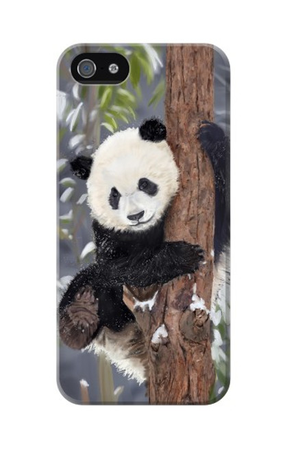 S3793 Cute Baby Panda Snow Painting Case For iPhone 5C