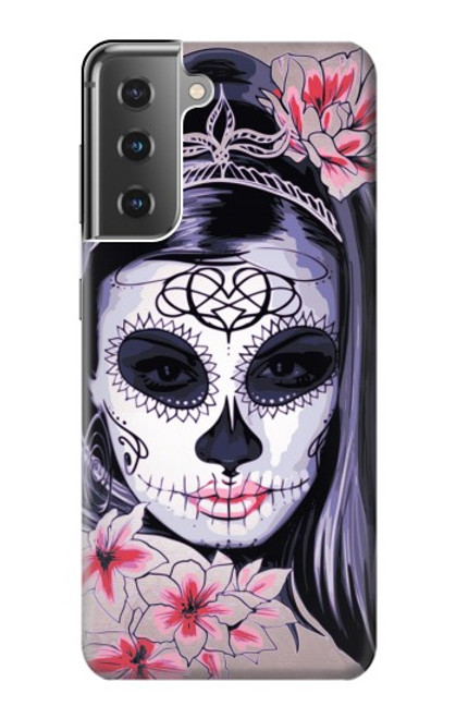 S3821 Sugar Skull Steam Punk Girl Gothic Case For Samsung Galaxy S21 Plus 5G, Galaxy S21+ 5G