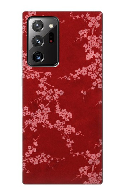 S3817 Red Floral Cherry blossom Pattern Case For Samsung Galaxy Note 20 Ultra, Ultra 5G
