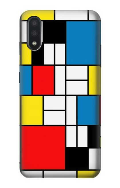 S3814 Piet Mondrian Line Art Composition Case For Samsung Galaxy A01