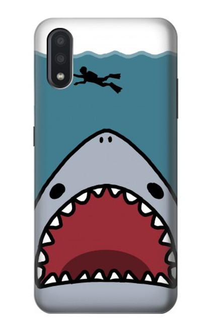 S3825 Cartoon Shark Sea Diving Case For Samsung Galaxy A01