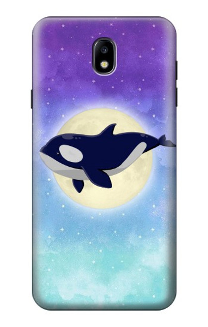 S3807 Killer Whale Orca Moon Pastel Fantasy Case For Samsung Galaxy J7 (2018), J7 Aero, J7 Top, J7 Aura, J7 Crown, J7 Refine, J7 Eon, J7 V 2nd Gen, J7 Star