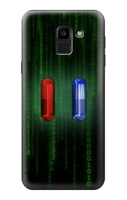 S3816 Red Pill Blue Pill Capsule Case For Samsung Galaxy J6 (2018)