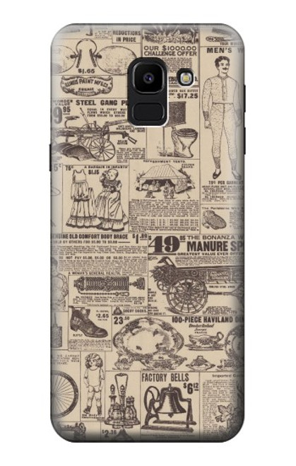 S3819 Retro Vintage Paper Case For Samsung Galaxy J6 (2018)