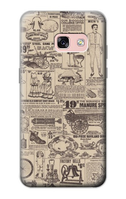 S3819 Retro Vintage Paper Case For Samsung Galaxy A3 (2017)