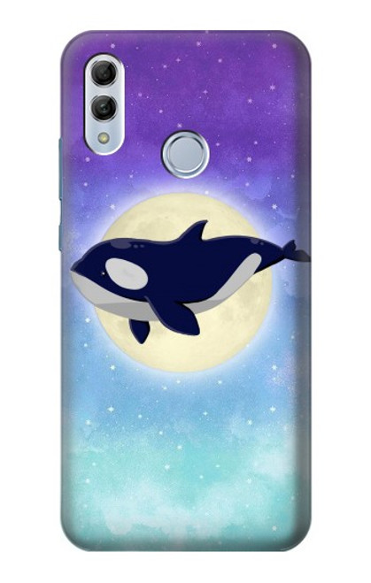 S3807 Killer Whale Orca Moon Pastel Fantasy Case For Huawei Honor 10 Lite, Huawei P Smart 2019