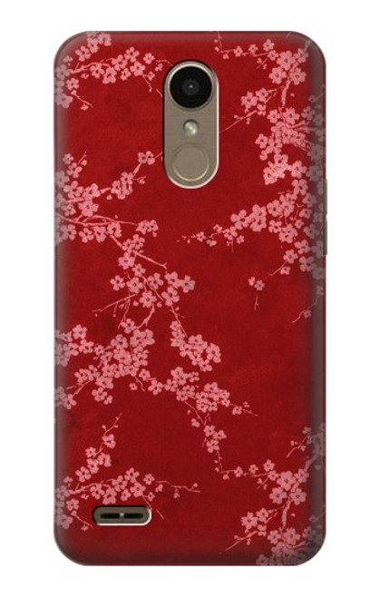 S3817 Red Floral Cherry blossom Pattern Case For LG K10 (2018), LG K30