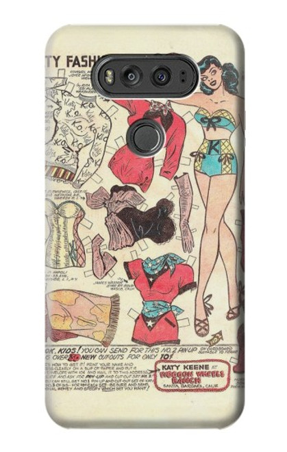 S3820 Vintage Cowgirl Fashion Paper Doll Case For LG V20