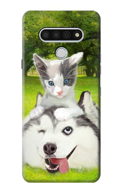 S3795 Grumpy Kitten Cat Playful Siberian Husky Dog Paint Case For LG Stylo 6