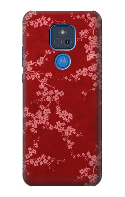 S3817 Red Floral Cherry blossom Pattern Case For Motorola Moto G Play (2021)