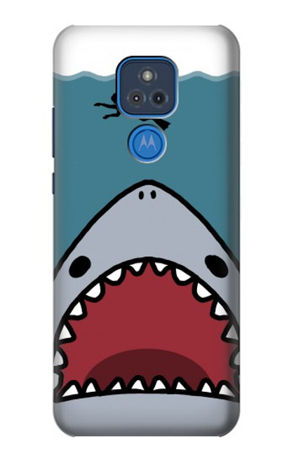 S3825 Cartoon Shark Sea Diving Case For Motorola Moto G Play (2021)