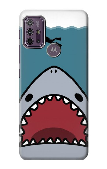 S3825 Cartoon Shark Sea Diving Case For Motorola Moto G10 Power