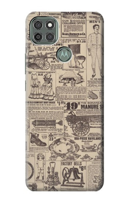 S3819 Retro Vintage Paper Case For Motorola Moto G9 Power