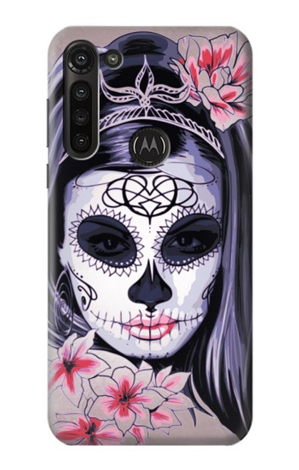 S3821 Sugar Skull Steam Punk Girl Gothic Case For Motorola Moto G8 Power