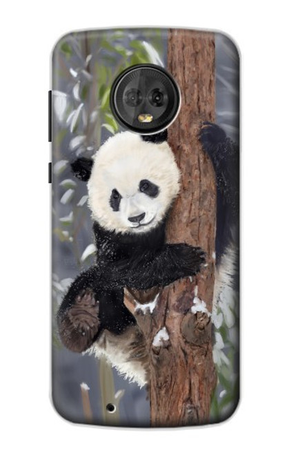 S3793 Cute Baby Panda Snow Painting Case For Motorola Moto G6