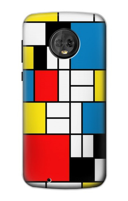 S3814 Piet Mondrian Line Art Composition Case For Motorola Moto G6