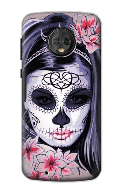 S3821 Sugar Skull Steam Punk Girl Gothic Case For Motorola Moto G6