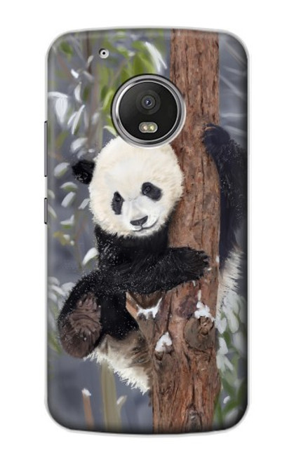 S3793 Cute Baby Panda Snow Painting Case For Motorola Moto G5 Plus