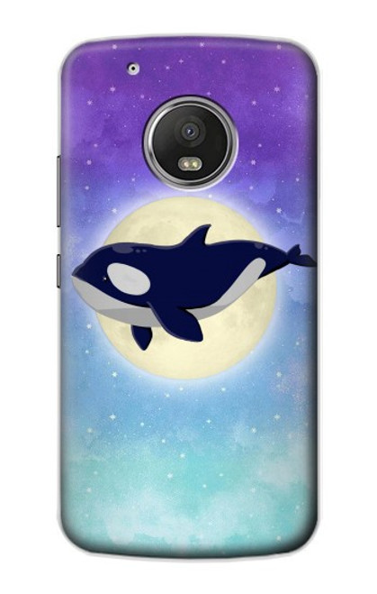 S3807 Killer Whale Orca Moon Pastel Fantasy Case For Motorola Moto G5 Plus