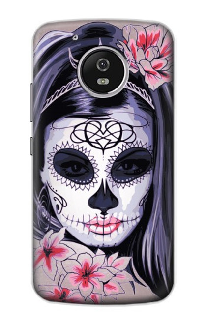 S3821 Sugar Skull Steam Punk Girl Gothic Case For Motorola Moto G5