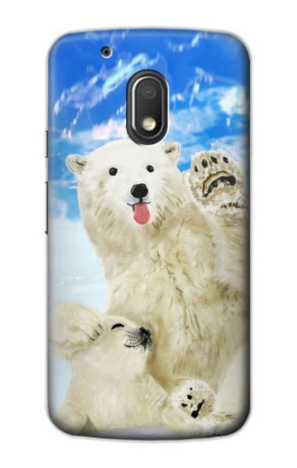 S3794 Arctic Polar Bear in Love with Seal Paint Case For Motorola Moto G4 Play