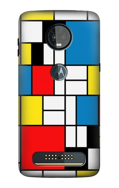 S3814 Piet Mondrian Line Art Composition Case For Motorola Moto Z3, Z3 Play