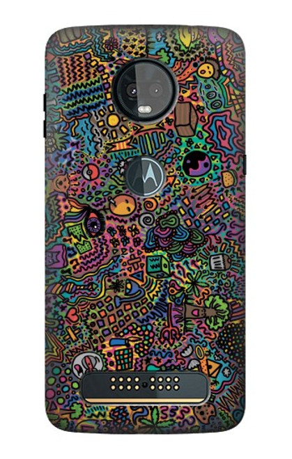 S3815 Psychedelic Art Case For Motorola Moto Z3, Z3 Play