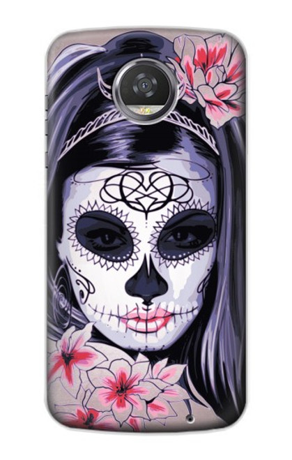 S3821 Sugar Skull Steam Punk Girl Gothic Case For Motorola Moto Z2 Play, Z2 Force