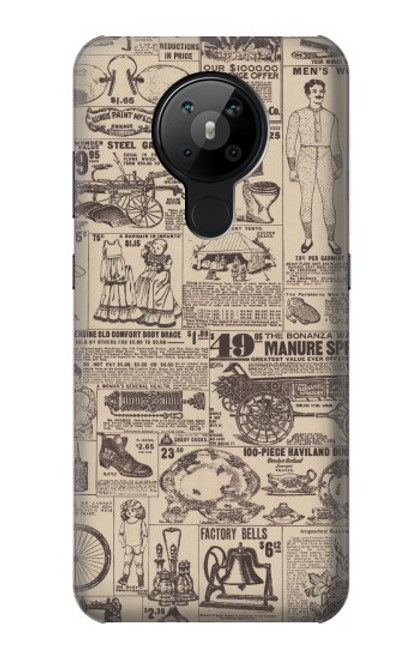 S3819 Retro Vintage Paper Case For Nokia 5.3