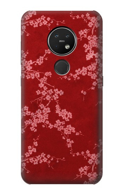S3817 Red Floral Cherry blossom Pattern Case For Nokia 7.2