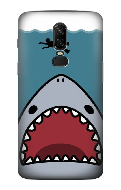 S3825 Cartoon Shark Sea Diving Case For OnePlus 6