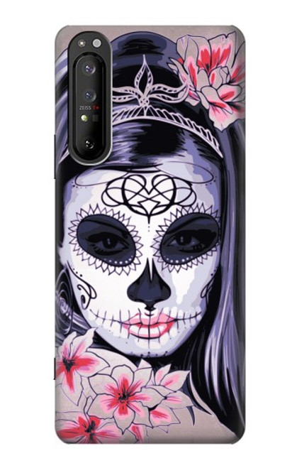 S3821 Sugar Skull Steam Punk Girl Gothic Case For Sony Xperia 1 II