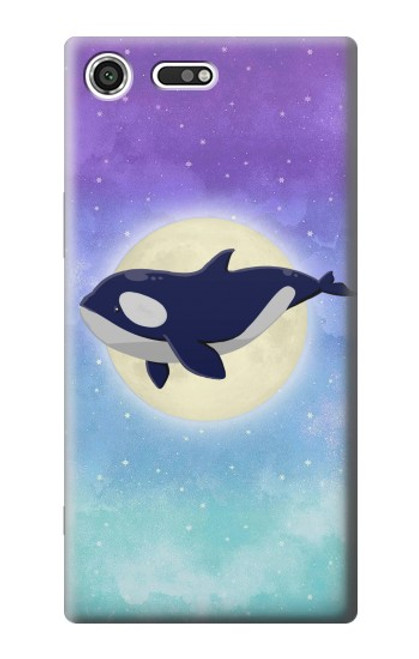 S3807 Killer Whale Orca Moon Pastel Fantasy Case For Sony Xperia XZ Premium