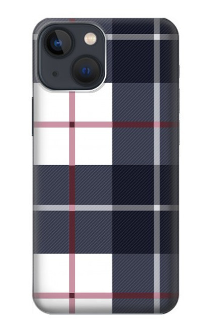 S3452 Plaid Fabric Pattern Case For iPhone 13