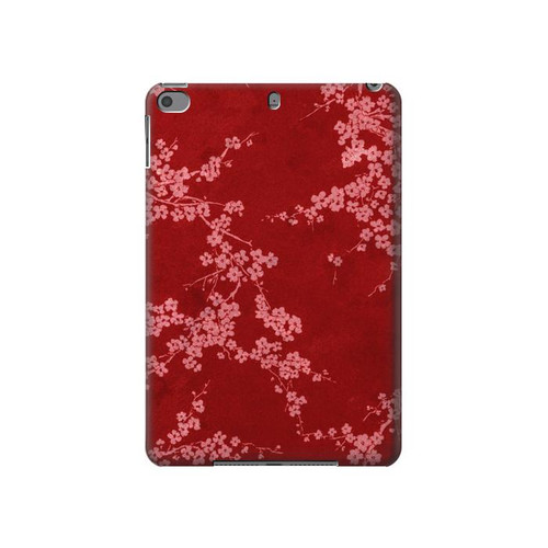 S3817 Red Floral Cherry blossom Pattern Hard Case For iPad mini 4, iPad mini 5, iPad mini 5 (2019)
